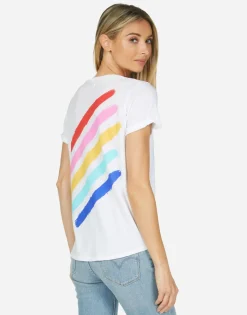 Cheap Painted Evil Eye Women'S Cuffed Boyfriend Tee | Edda By Women Short Sleeve