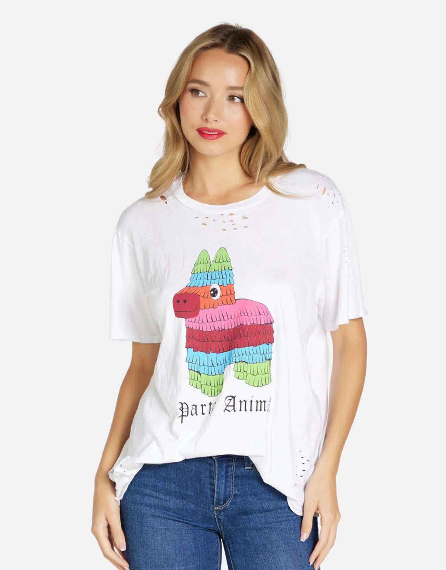 Shop Party Animal Classic Tee W/ Holes | Wolf By Women Short Sleeve