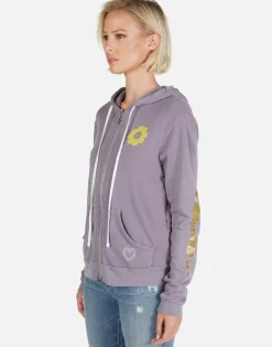 Clearance Peace & Love Butterfly Zip Up Hoodie | Lennox By Women Hoodies