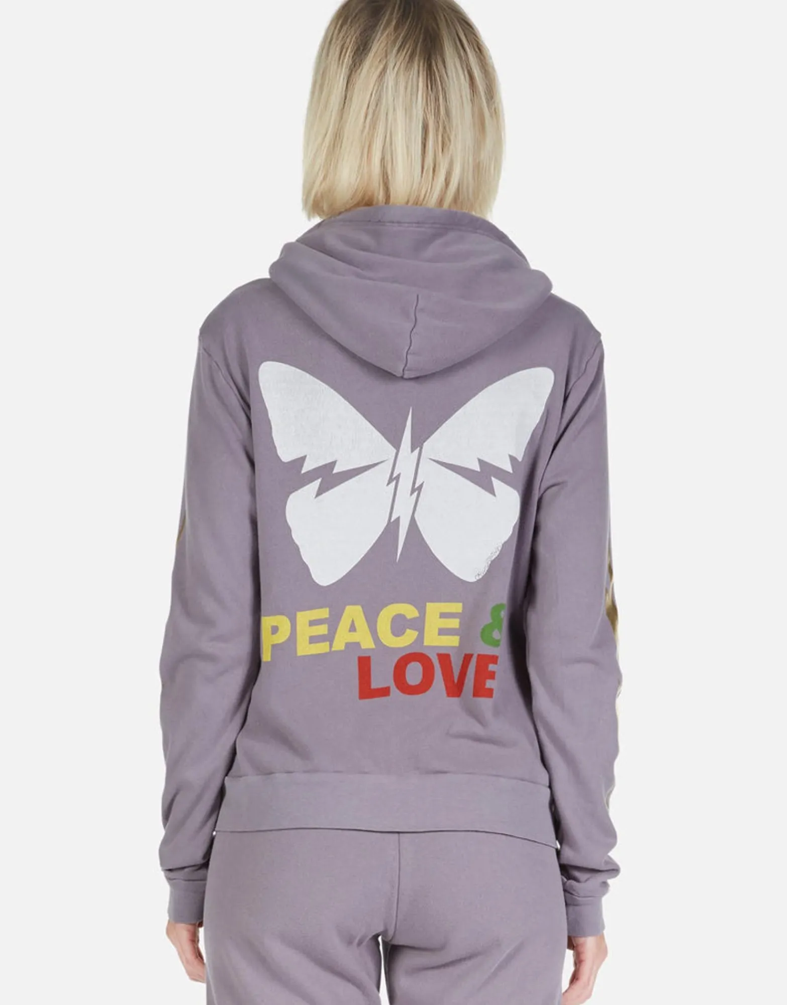 Clearance Peace & Love Butterfly Zip Up Hoodie | Lennox By Women Hoodies
