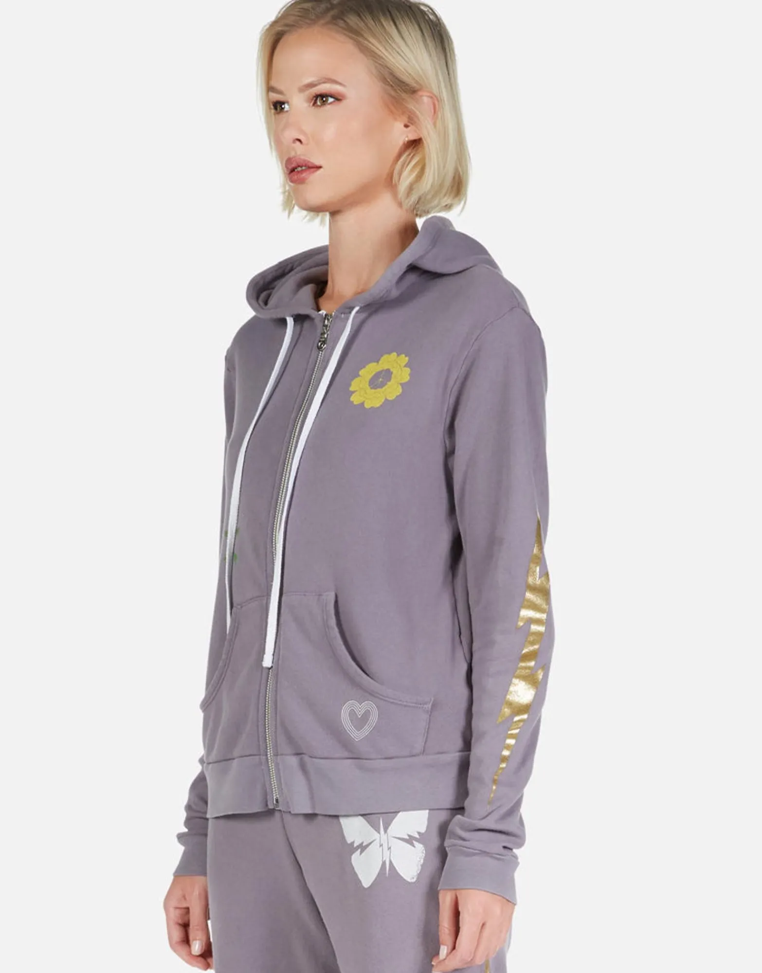 Clearance Peace & Love Butterfly Zip Up Hoodie | Lennox By Women Hoodies
