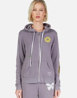 Clearance Peace & Love Butterfly Zip Up Hoodie | Lennox By Women Hoodies