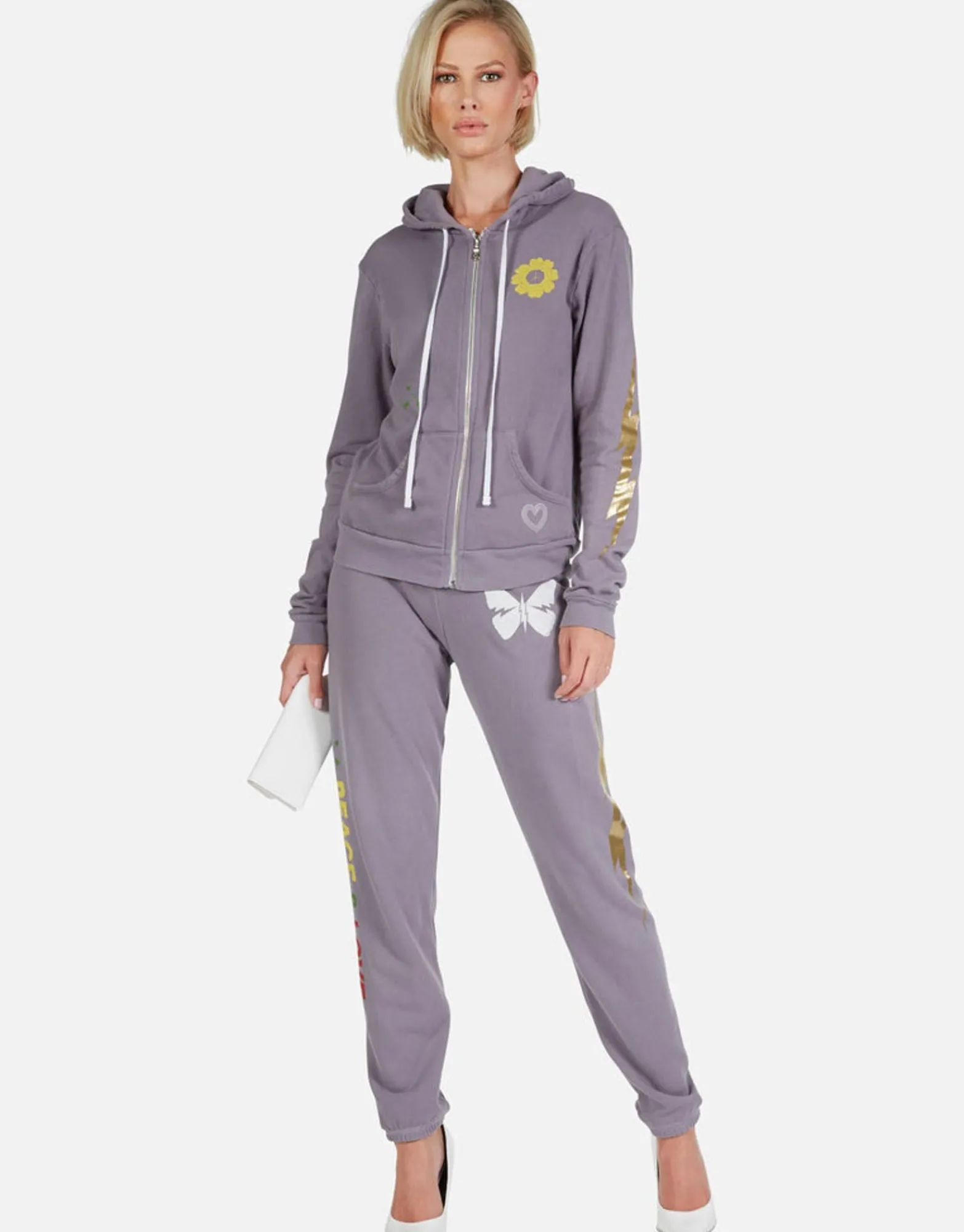 Clearance Peace & Love Butterfly Zip Up Hoodie | Lennox By Women Hoodies