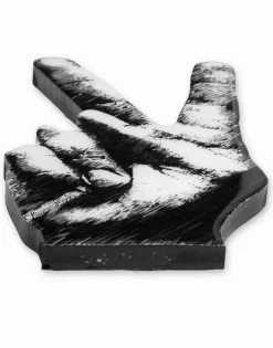 Hot Peace Hand Wooden Canvas Art By Decor