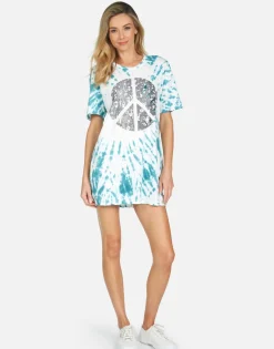 Online Peace Hippie Boyfriend T-Shirt Dress | Geneva By Women Dresses
