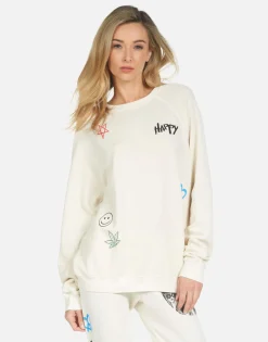 Flash Sale Peace Hippie L/S Boyfriend Pullover | Anela By Women Long Sleeve
