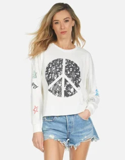 Discount Peace Hippie L/S Crop Tee | Luella By Women Long Sleeve