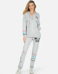 Best Sale Peace Hippie Zip Up Hoodie | Koa By Women Hoodies