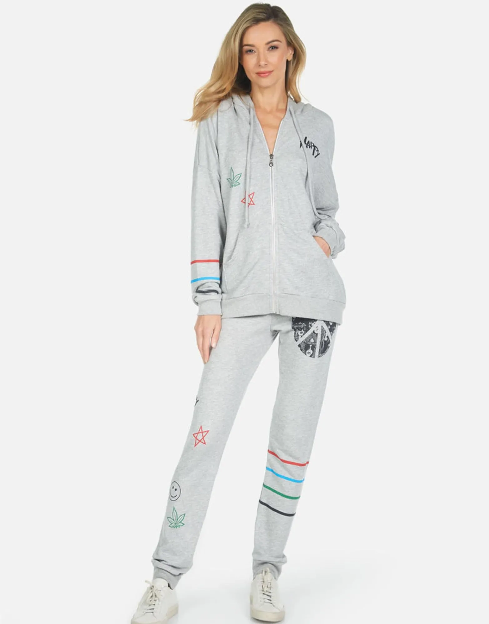 Best Sale Peace Hippie Zip Up Hoodie | Koa By Women Hoodies