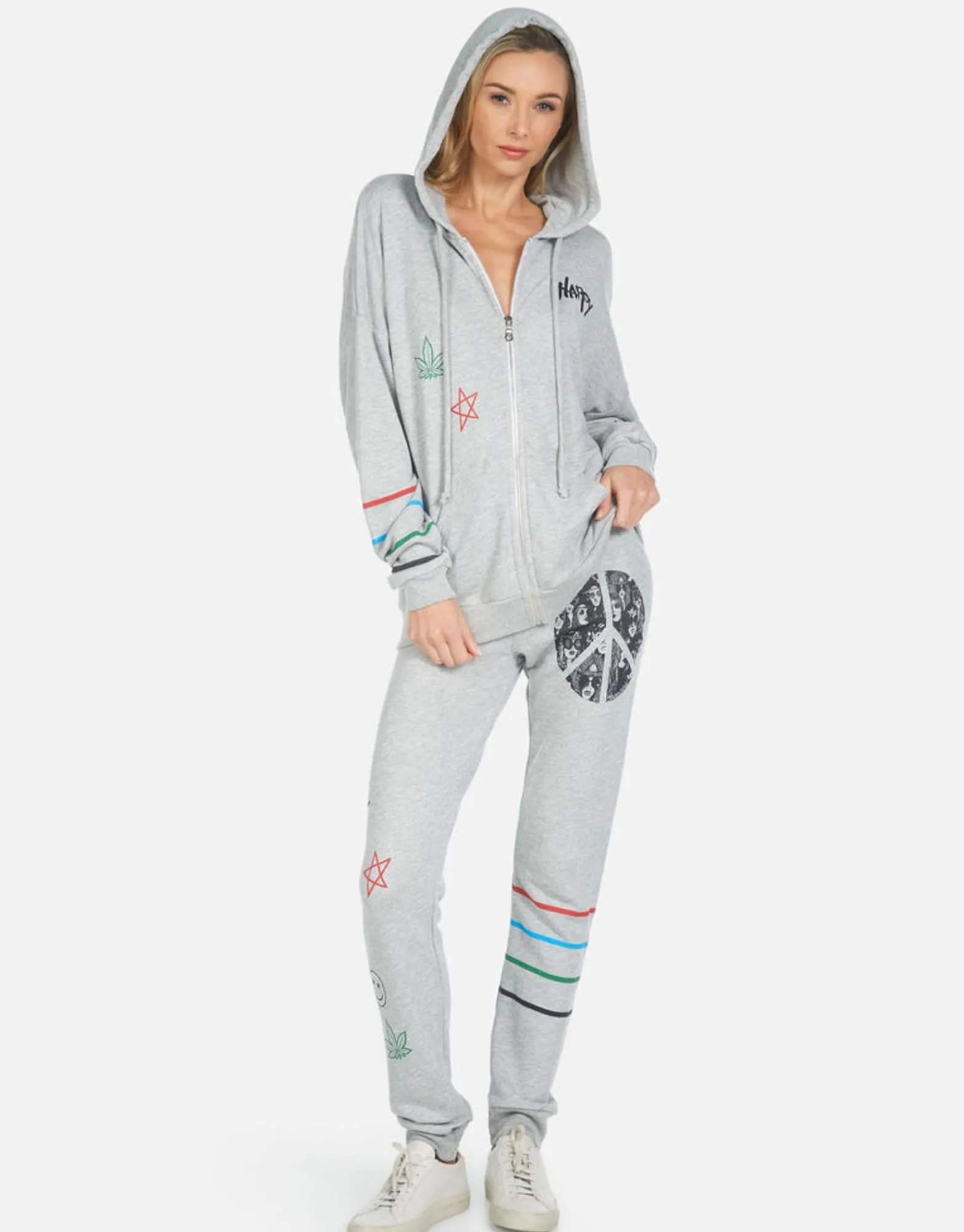 Best Sale Peace Hippie Zip Up Hoodie | Koa By Women Hoodies