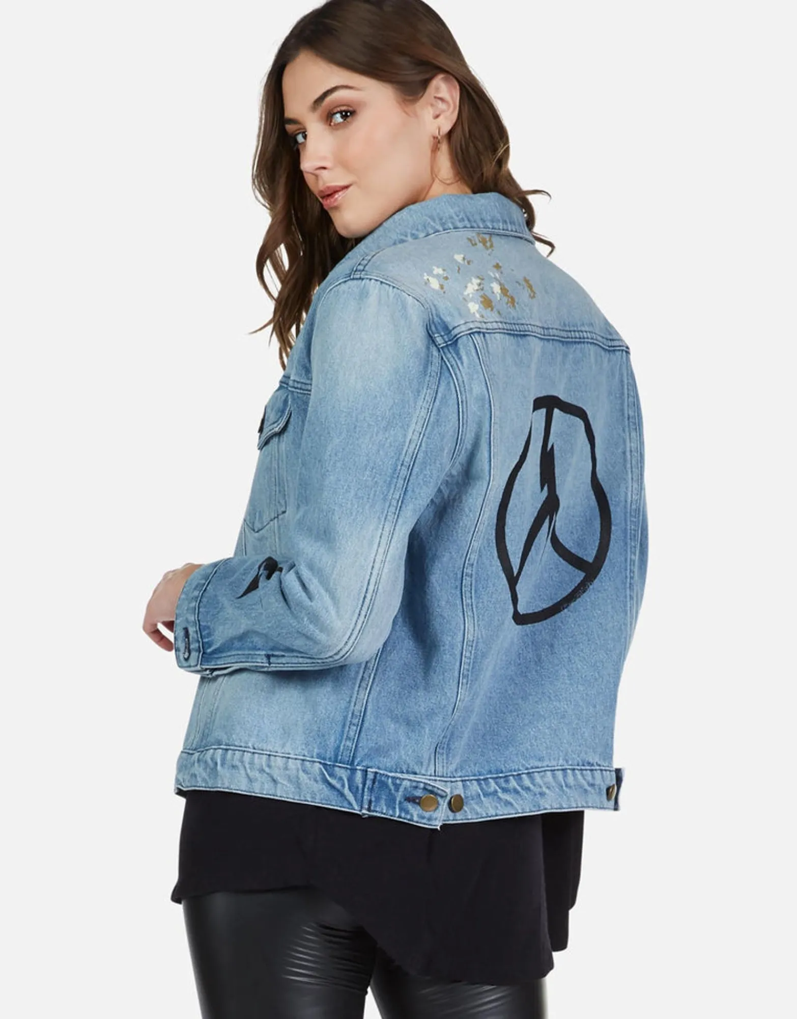 Cheap Peace Lightning Denim Boyfriend Jacket | Spencer By Women Jackets