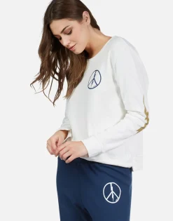 Hot Peace Lightning L/S Pullover W/ Slit Cuff | Calista By Women Long Sleeve