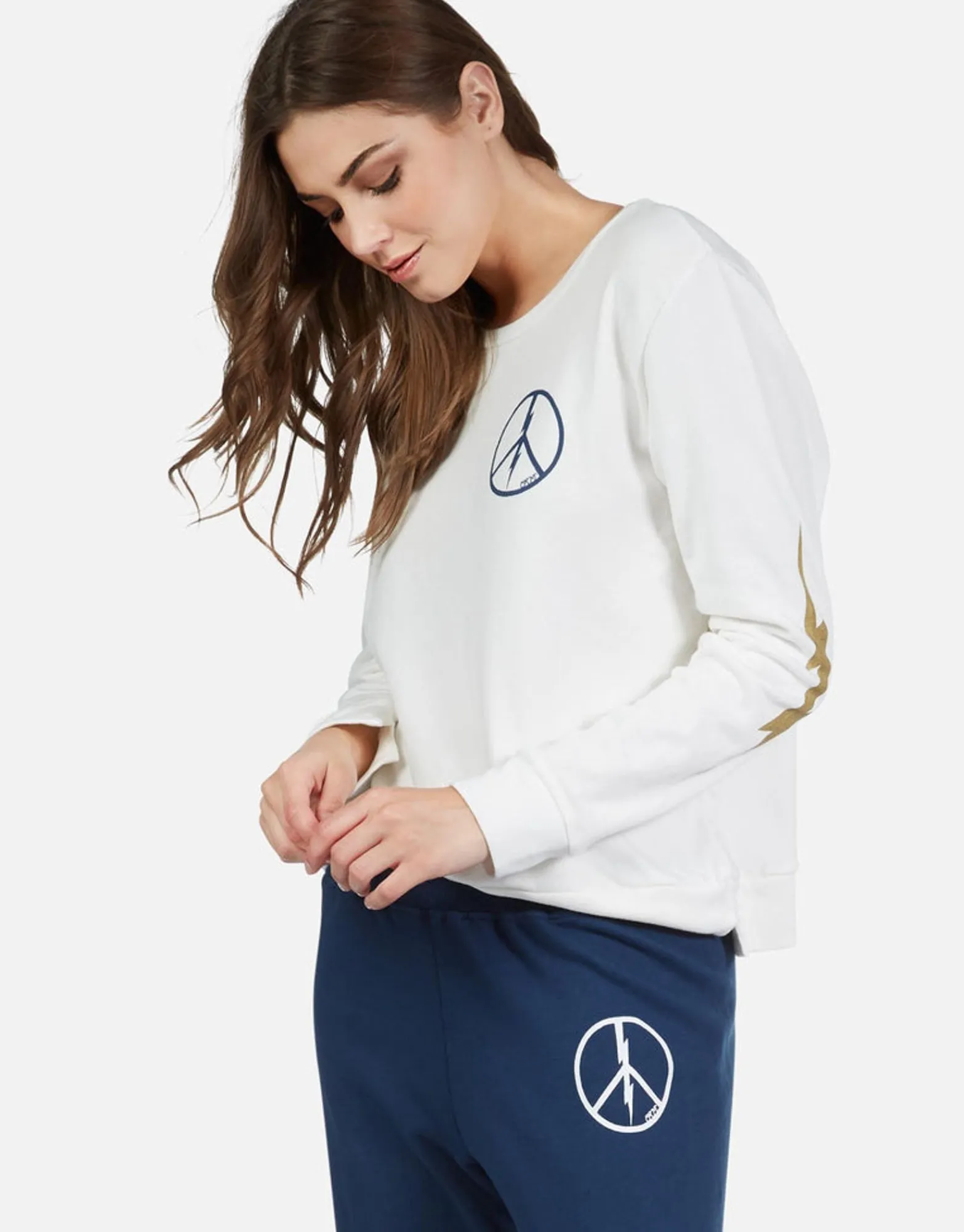 Hot Peace Lightning L/S Pullover W/ Slit Cuff | Calista By Women Long Sleeve