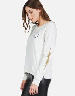 Hot Peace Lightning L/S Pullover W/ Slit Cuff | Calista By Women Long Sleeve