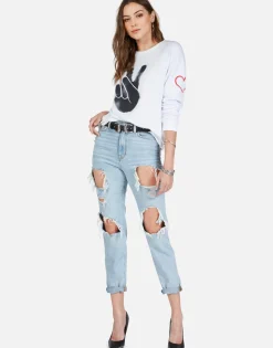 Hot Peace Spray Ls Vintage Pullover | Noleta By Women Long Sleeve