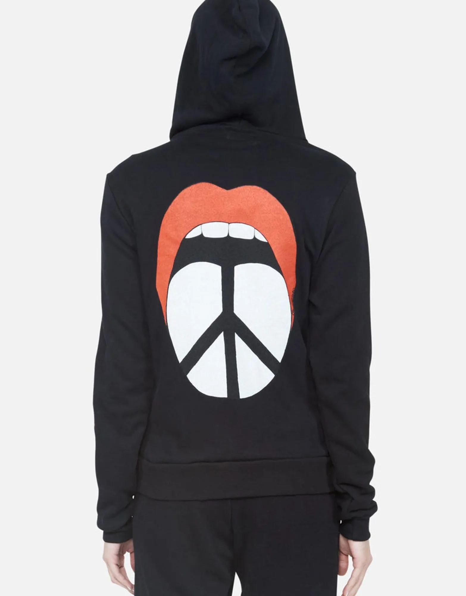 Shop Peace Tongue Combo Zip Up Hoodie | Lennox By Women Hoodies