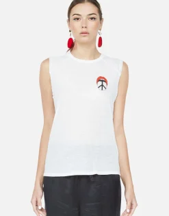 Outlet Peace Tongue Sleeveless Tank For Women - Riley By Women Tanks