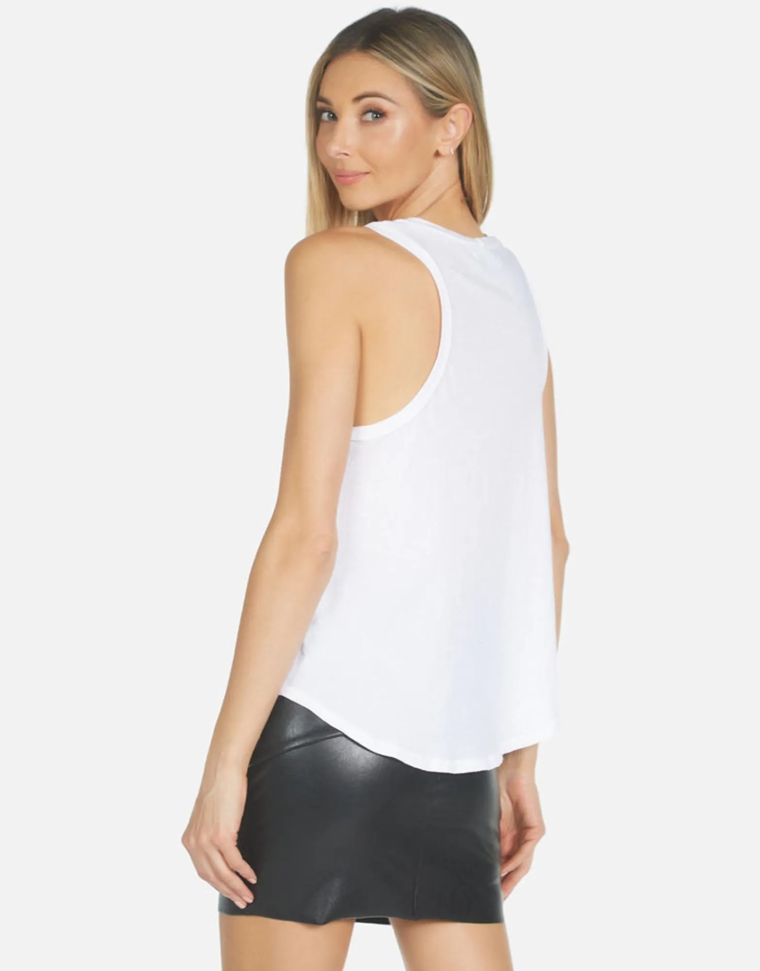 Flash Sale Peyton Rainbow Foil Lightning Lip Women Tanks