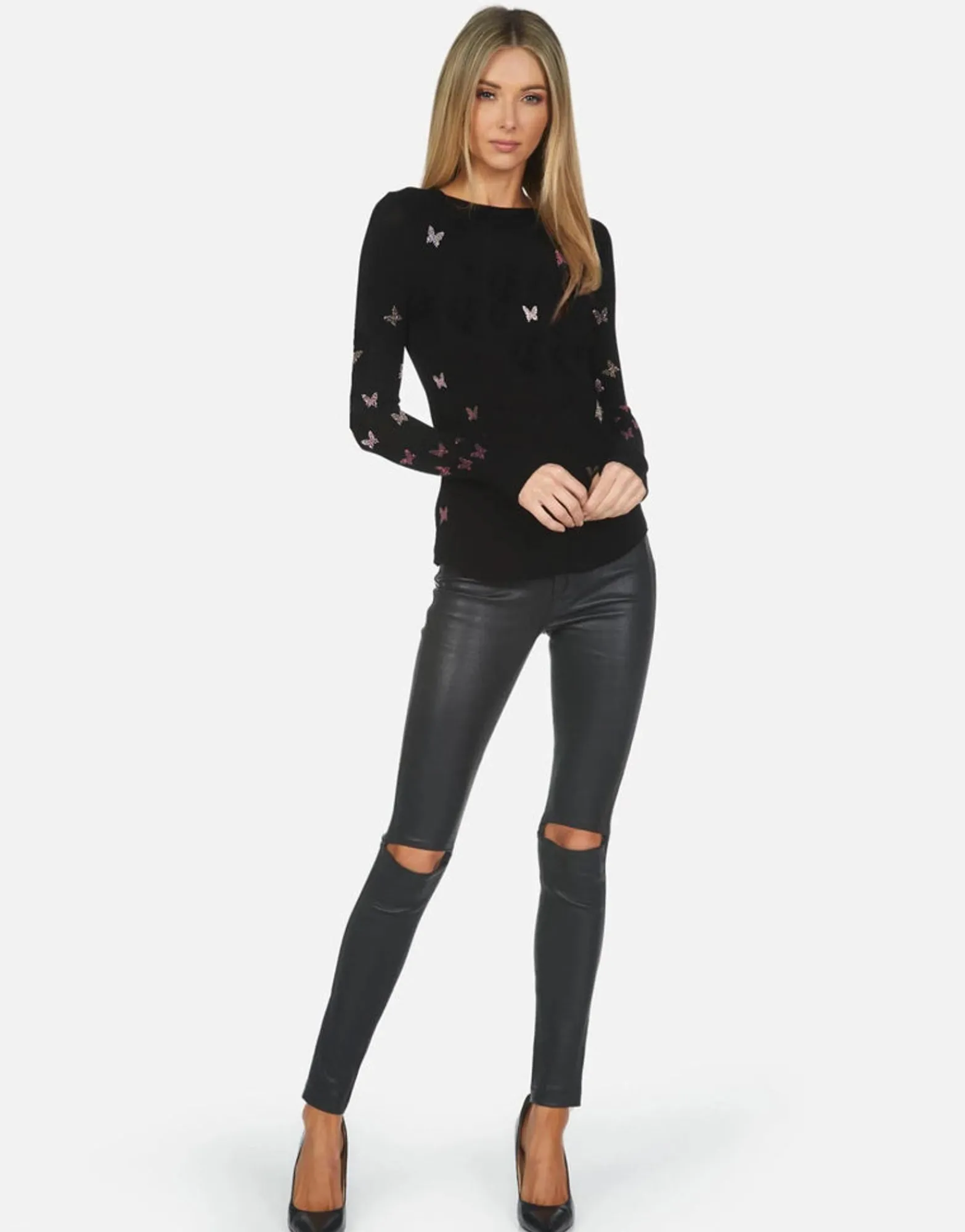 Fashion Pink Crystal Butterflies Thermal Top | Mckinley X By Women Long Sleeve