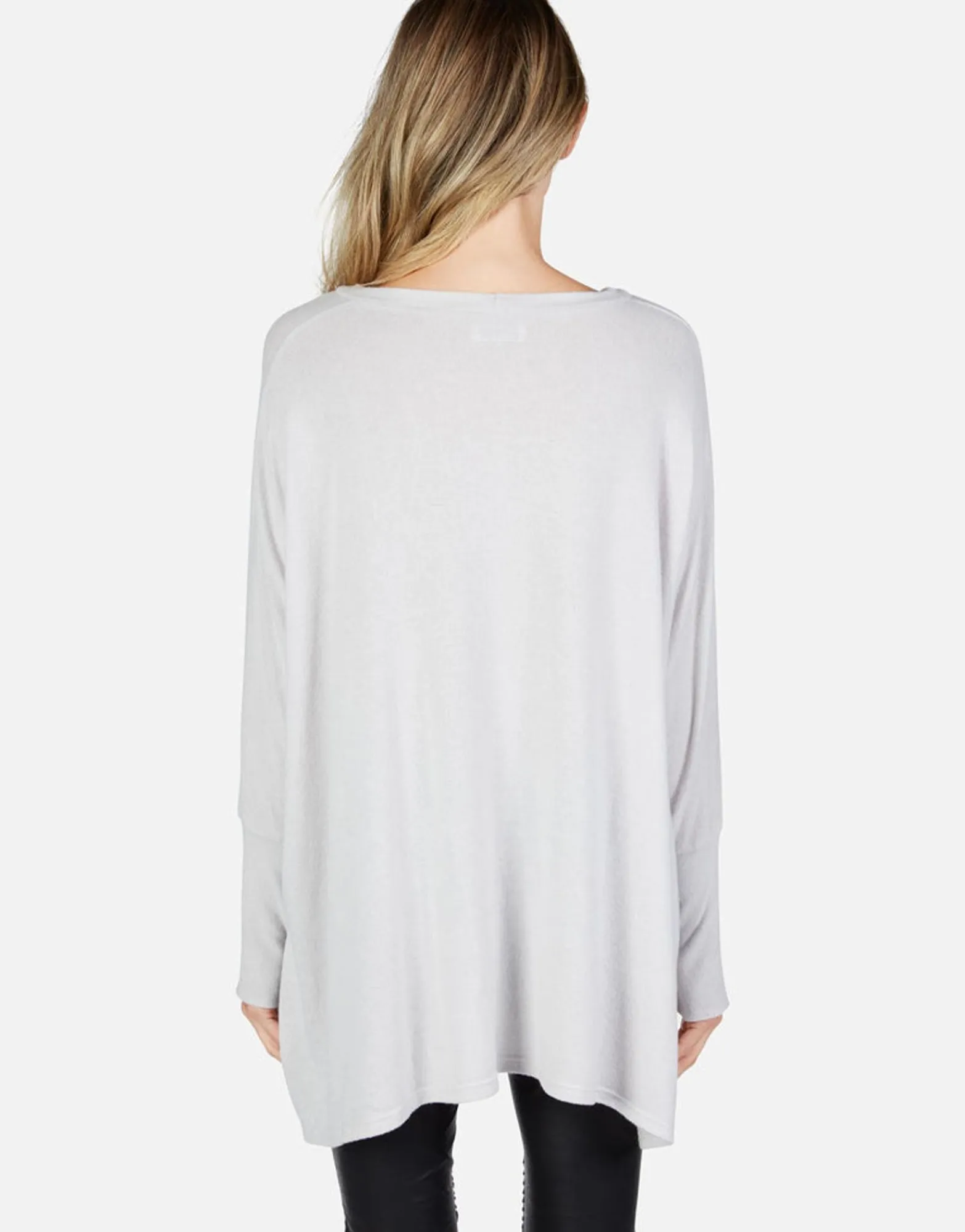 Flash Sale Pink Lip Piercing Oversized L/S Pullover | Mira X By Women Long Sleeve
