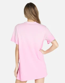 Cheap Pink Open Lip T-Shirt Dress | Misty By Women Dresses