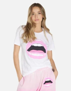 Best Pink Open Lip Vintage Tee In | Croft By Women Short Sleeve