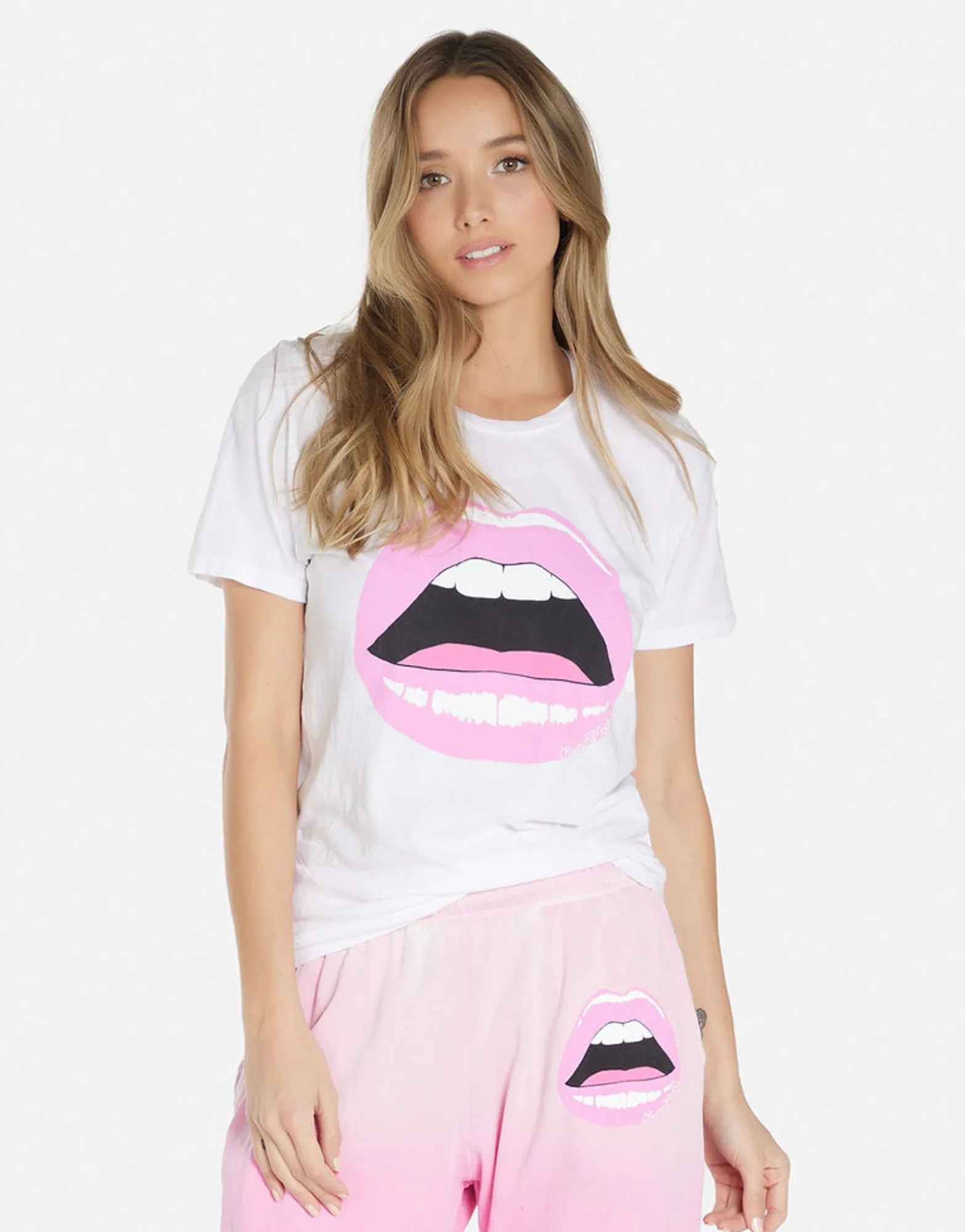 Best Pink Open Lip Vintage Tee In | Croft By Women Short Sleeve