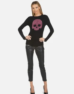 Store Pink Stud Skull L/S Fitted Thermal | Mckinley X By Women Long Sleeve