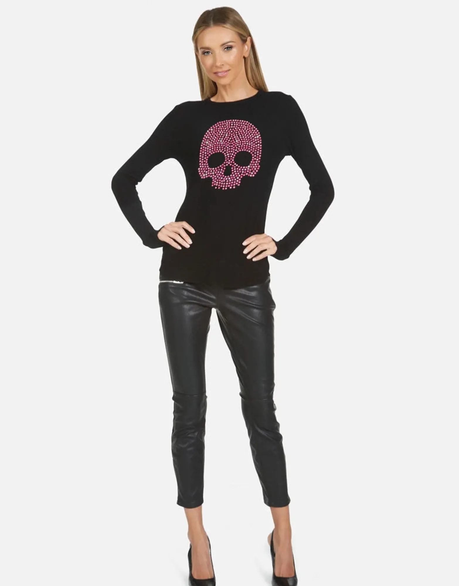 Store Pink Stud Skull L/S Fitted Thermal | Mckinley X By Women Long Sleeve