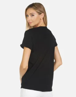 Clearance Pink Stud Skull S/S Boyfriend Tee | Edda X By Women Short Sleeve