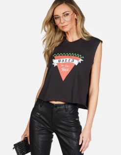 Discount Pizza Slice Crop Muscle Tank | Gigi By Women Tanks