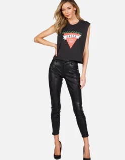 Discount Pizza Slice Crop Muscle Tank | Gigi By Women Tanks