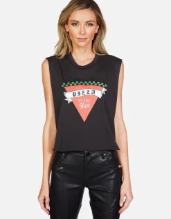 Discount Pizza Slice Crop Muscle Tank | Gigi By Women Tanks