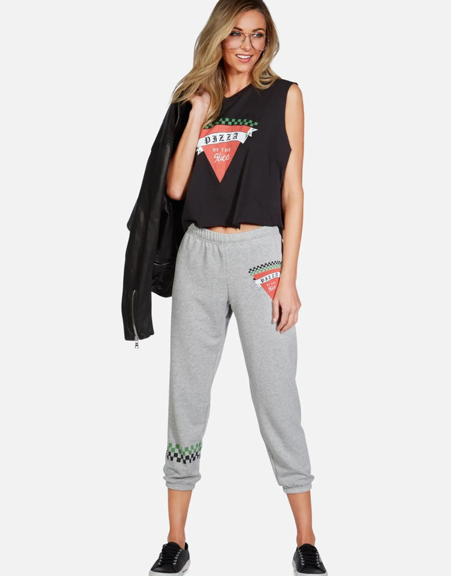 Discount Pizza Slice Crop Muscle Tank | Gigi By Women Tanks