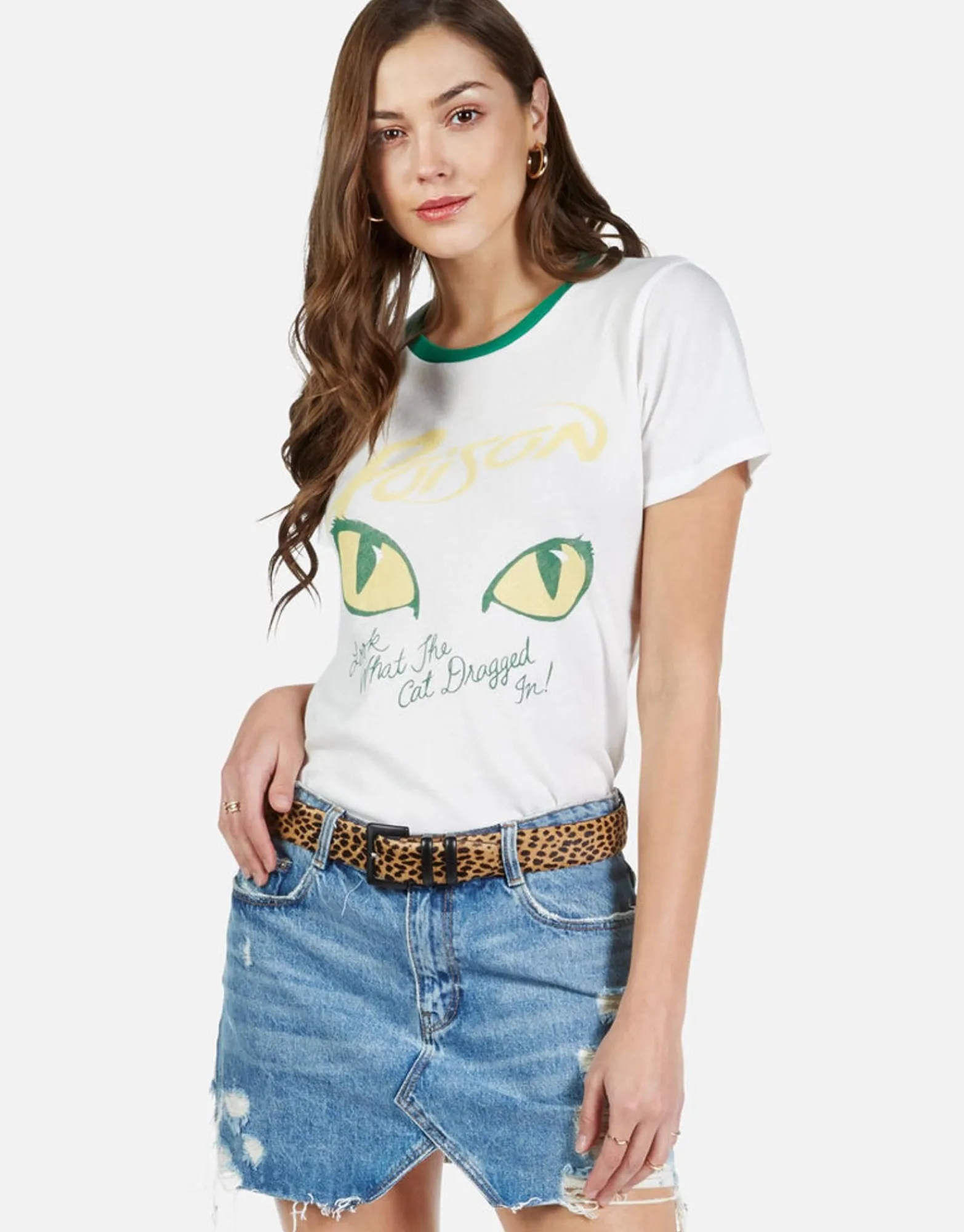 Online Poison Cat Dragged In S/S Vintage Tee | Sienna By Women Short Sleeve