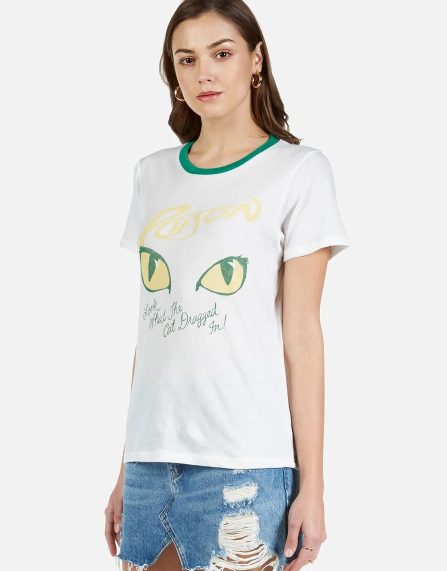 Online Poison Cat Dragged In S/S Vintage Tee | Sienna By Women Short Sleeve