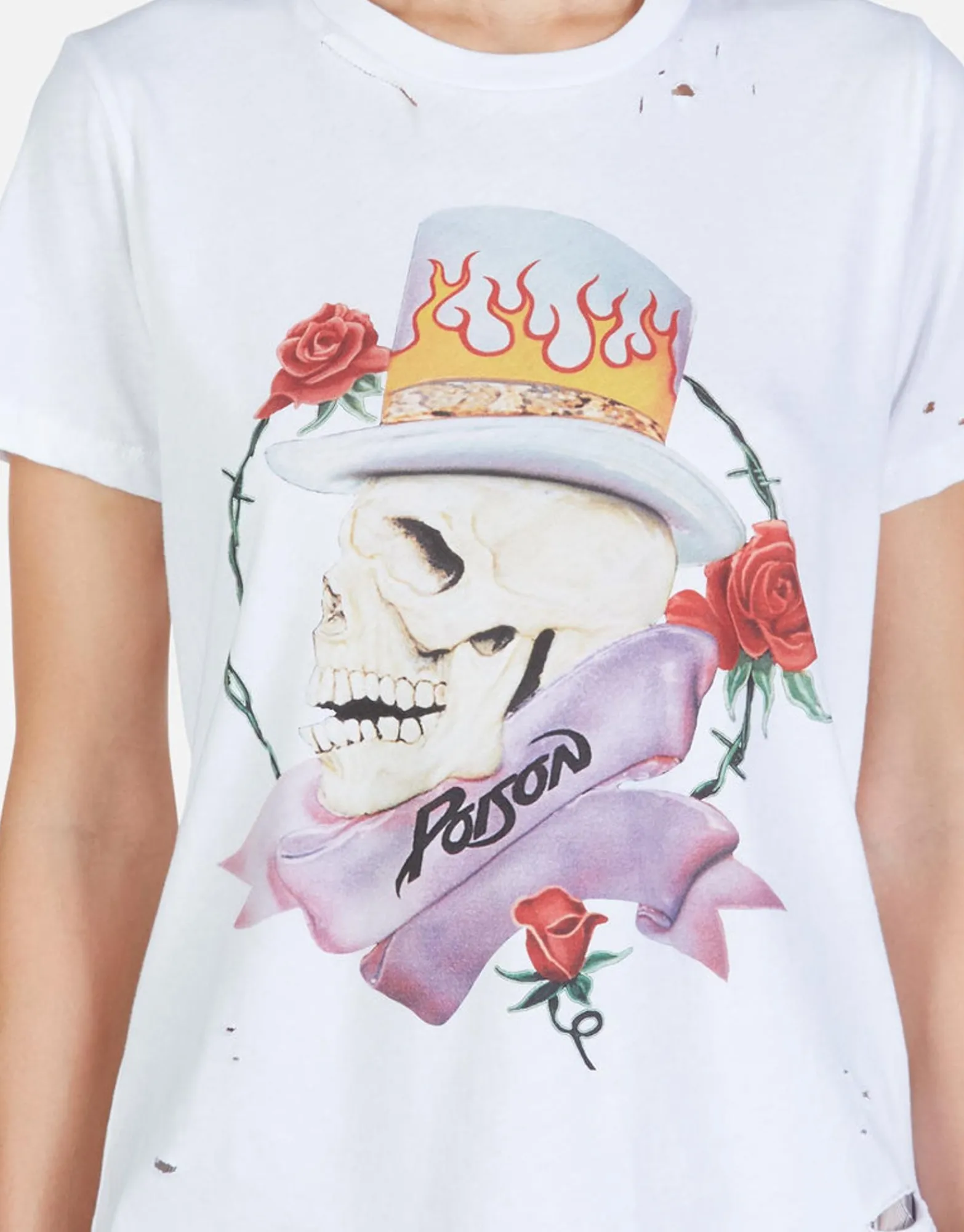 Flash Sale Poison Skull S/S Vintage Band Tee For Women | Croft By Women Short Sleeve