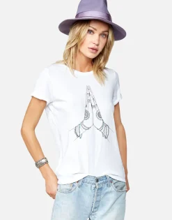 Store Prayer Hands Vintage Short Sleeve Roll Up Tee | Edda By Women Short Sleeve