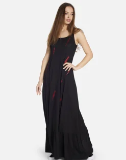 Online Punk Leopard Maxi Ruffle Dress W/ Crystals In | Beatrix By Women Dresses
