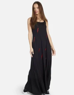 Online Punk Leopard Maxi Ruffle Dress W/ Crystals In | Beatrix By Women Dresses
