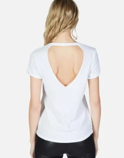 Best Sale Rainbow Biting Lip S/S Cut-Out Tee | Moxie By Women Short Sleeve