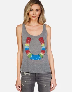 Cheap Rainbow Horseshoe Classic Scoop Neck Tank | Julianna By Women Tanks