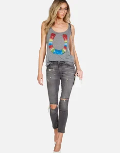 Cheap Rainbow Horseshoe Classic Scoop Neck Tank | Julianna By Women Tanks