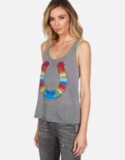 Cheap Rainbow Horseshoe Classic Scoop Neck Tank | Julianna By Women Tanks