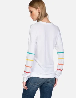 Flash Sale Rainbow Kiss Lip Thermal Pullover | Chrissy By Women Long Sleeve