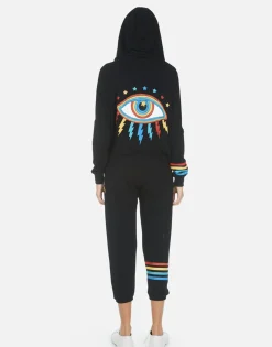 Fashion Rainbow Lighting Eye Women'S Crop Sweatpant | Alana By Women Crop Sweatpants