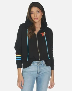 Flash Sale Rainbow Lighting Eye Zip Up Women'S Hoodie | Bonita By Women Hoodies