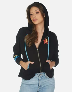 Flash Sale Rainbow Lighting Eye Zip Up Women'S Hoodie | Bonita By Women Hoodies