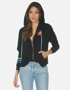 Flash Sale Rainbow Lighting Eye Zip Up Women'S Hoodie | Bonita By Women Hoodies