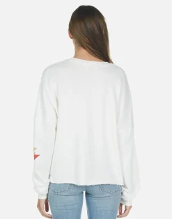Best Rainbow Lightning Eye Crop Pullover | Lee By Women Long Sleeve